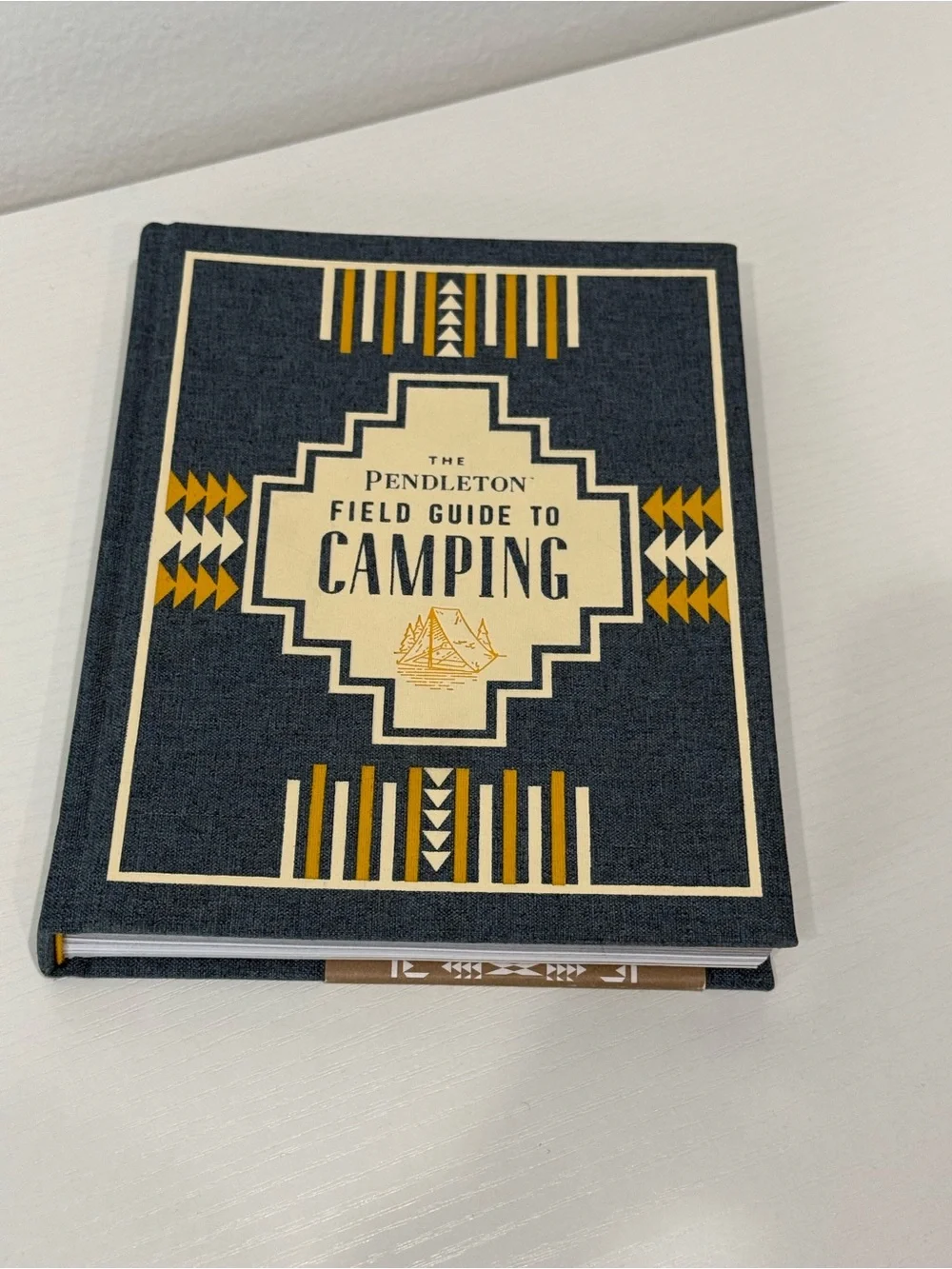 Pendleton Camping Field Guide — Navy, Gold & Cream Patterned Edge